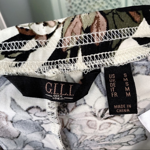 G.I.L.I. Wrap Front Maxi Skirt in Olive Floral - Picture 5 of 8